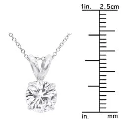 14K White Gold Floating 1/2-3 Carat Diamond Solitaire Pendant Ladies Necklace -Urban Jewels Shop floating 12 3 carat diamond solitaire pendant necklace in 14k white gold 000916 ruler white
