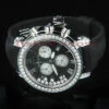 Floating Diamond Watch By Benny Co 4ct Men's Black