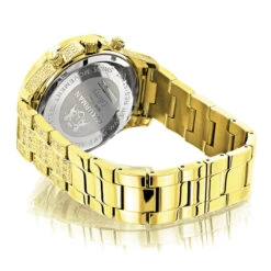 Fully Iced Out Men's Diamond Watch 3ct Yellow Gold Plt Luxurman Swiss Movmnt -Urban Jewels Shop fully iced out mens diamond watch 3ct yellow gold plt luxurman 2
