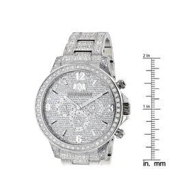 Fully Iced Out Luxurman Men's Diamond Watch 3 Carats Liberty -Urban Jewels Shop fully iced out watches luxurman mens diamond watch 3 carats liberty ruler