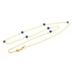 Gemstone By The Yard Necklace 14K Yellow Gold Women's Blue Sapphire Necklace 1.75ct -Urban Jewels Shop gemstone by the yard necklace 14k gold womens blue sapphire necklace 175ct backye