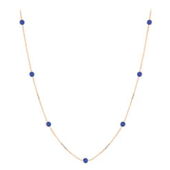 Gemstone By The Yard Necklace 14K Yellow Gold Women's Blue Sapphire Necklace 1.75ct -Urban Jewels Shop gemstone by the yard necklace 14k gold womens blue sapphire necklace 175ct ro