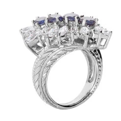 Ladies Diamond And Sapphire Ring 14K White Gold 1.90ctd 1.60cts 6 Ladies Diamond And Sapphire Ring 14K White Gold 1.90ctd 1.60cts -Urban Jewels Shop gemstone jewelry ladies diamond and sapphire ring 14k 190ctd 160cts p 29675 back white