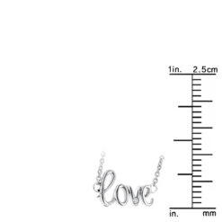 Genuine Diamond Love Necklace Sterling Silver Luxurman Love Quotes For Her -Urban Jewels Shop genuine diamond love necklace sterling silver luxurman love quotes for her ruler