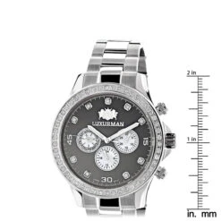 Genuine Diamond For Men: 2ct Luxurman Liberty Watch Swiss Quartz -Urban Jewels Shop genuine diamond watches for men 2ct luxurman liberty watch swiss quartz ruler
