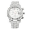 Genuine Men's Gucci G-Chrono Diamond Watch White Dial 12ct YA101339