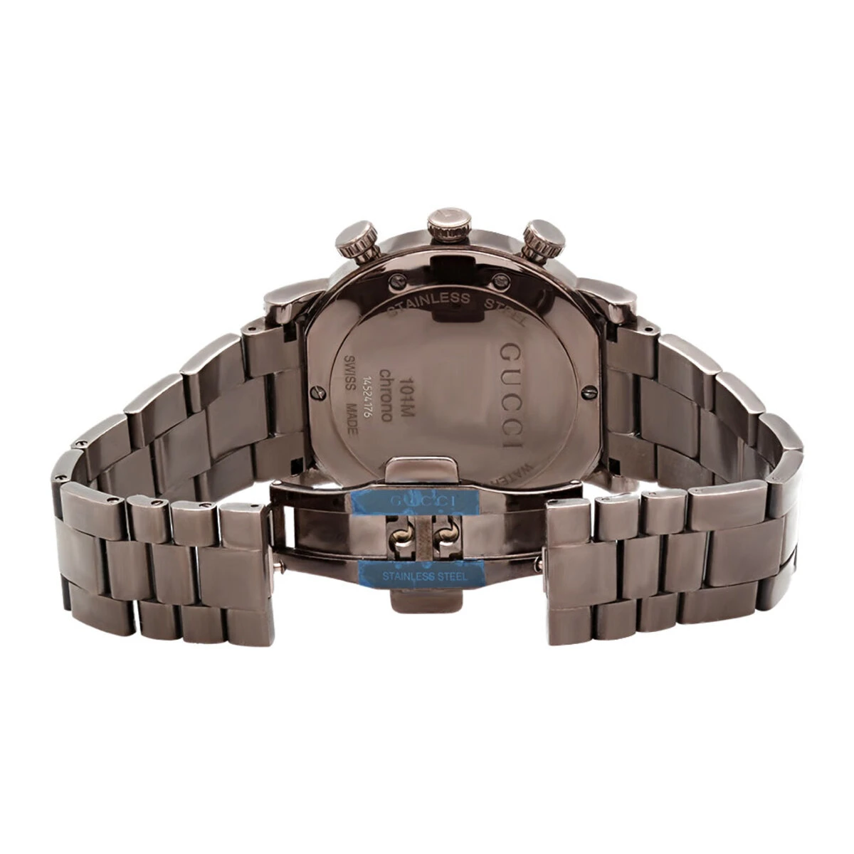 Genuine Diamond Bezel Watch For Men Gucci Chrono 101M Brown YA101341 2ct 2 Genuine Diamond Bezel Watch For Men Gucci Chrono 101M Brown YA101341 2ct - Image 2