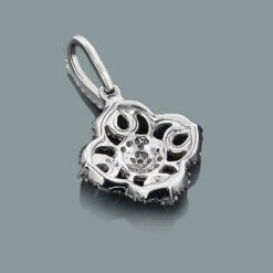Gold Diamond Flower Pendant 0.29ct 14K White Gold -Urban Jewels Shop gold diamond flower pendant 029ct 14k gold 4