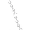Gold Diamond Heart Bracelet 14K White Gold 3.26ct