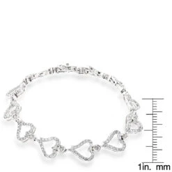 Gold Diamond Heart Bracelet 14K White Gold 3.26ct 11 Gold Diamond Heart Bracelet 14K White Gold 3.26ct -Urban Jewels Shop gold diamond heart bracelet 14k 326ct p 41381 rulerwh