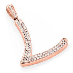 Gold Diamond Initial Pendant 2ct 10K White Gold Any Letter -Urban Jewels Shop gold diamond initial pendant 2ct 10k any letter ro