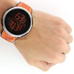 Men's I-Gucci Sport Black Dial 2.8ct Diamond Watch Orange Rubber YA114104 -Urban Jewels Shop gucci sport edition mens diamond watch 280ct custom 3