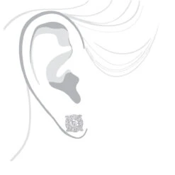 Halo 14K White Gold Cluster Diamond Earrings Studs For Men Or Women 3/4ct -Urban Jewels Shop halo 14k gold cluster diamond earrings studs for men or women 34ct bodwh