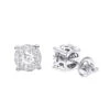 Halo 14K White Gold Cluster Diamond Earrings Studs For Men Or Women 3/4ct