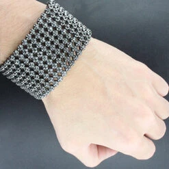 Hip Hop 10K Black Gold Custom 9 Row Black Diamond Bracelet -Urban Jewels Shop hip hop jewelry 10k custom 9 row black diamond bracelet p 23043bod