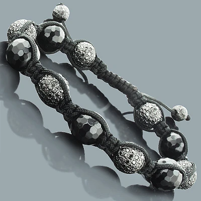 Hip Hop Black Diamond Disco Ball Bracelet 10ct 1 Hip Hop Black Diamond Disco Ball Bracelet 10ct