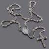 Hip Hop Black Diamond Rosary Chain Necklace