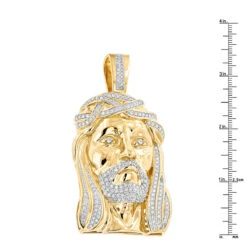 Real Hip Hop Large 14K White Gold Diamond Jesus Face Pendant 7ct -Urban Jewels Shop hip hop jewelry diamond jesus face pendant 355ct p 23047 rulerye 20201203