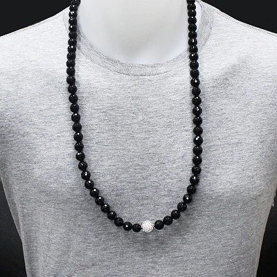 Hip Hop Disco Ball Diamond Necklace 0.85ct 3 Hip Hop Disco Ball Diamond Necklace 0.85ct - Image 3