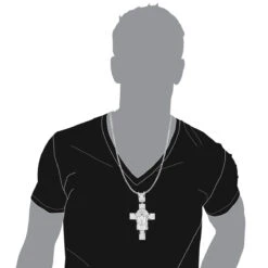 Hip Hop Sterling Silver Diamond Jesus Face Cross Pendant 1.54ct 5 Hip Hop Sterling Silver Diamond Jesus Face Cross Pendant 1.54ct -Urban Jewels Shop hip hop jewelry sterling silver diamond jesus face cross pendant 154ct bodwh