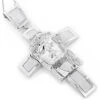Hip Hop Sterling Silver Diamond Jesus Face Cross Pendant 1.54ct