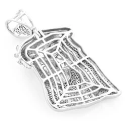 Hip Hop 10K White Gold Diamond Jesus Face Pendant 1.25ct 8 Hip Hop 10K White Gold Diamond Jesus Face Pendant 1.25ct -Urban Jewels Shop hip hop jewelry10k gold diamond jesus face pendant 15ct back