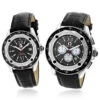 His And Hers Centorum Diamond Watch Set In Black 1.05ct