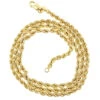 Men's Hollow 10K Yellow Gold Rope Chain Necklace With Lobster-Claw Clasp 2.7mm