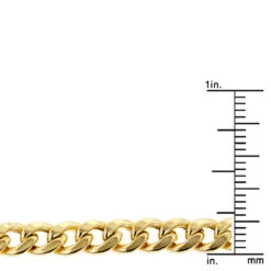 Hollow 14K Yellow Gold Cuban Link Chain For Men Miami 5.5mm Wide -Urban Jewels Shop hollow 14k gold cuban link chain for men miami 55mm wide rulerye