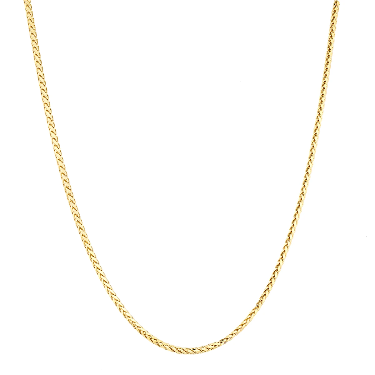 Hollow 14K Yellow Gold Franco Chain For Men Round Diamond Cut 4mm Wide 3 Hollow 14K Yellow Gold Franco Chain For Men Round Diamond Cut 4mm Wide - Image 3
