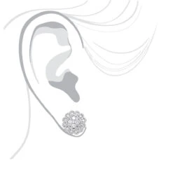 Huge 3 Carat Designer Diamond Stud Earrings For Women Cluster Flower Design 10 Huge 3 Carat Designer Diamond Stud Earrings For Women Cluster Flower Design -Urban Jewels Shop huge 3 carat designer diamond stud earrings for women cluster flower design bodwh