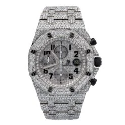 Iced Out Audemars Piguet Royal Oak Offshore Men's Diamond Watch 42mm 26.25ct