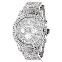 Bust Down Luxurman Raptor Men's Diamond Watch 4 Carat