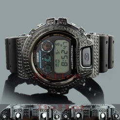 Casio Iced Out G SHOCK Black Diamond Watch 4.50ct