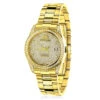 Iced Out Luxurman Ladies Diamond Yellow Gold Plated Watch 1.5ct Tribeca