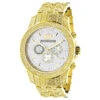 Iced Out Luxurman Men's Diamond Watch 1.25ct Yellow Gold Tone