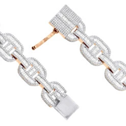Iced Out Men's Diamond Bracelet 10K Yellow Gold 10 Carats Round Baguette Diamonds 16 Iced Out Men's Diamond Bracelet 10K Yellow Gold 10 Carats Round Baguette Diamonds -Urban Jewels Shop iced out mens diamond bracelet 10k gold 10 carats round baguette diamonds 407171 clasp rose