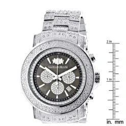Iced Out Men's Diamond Watch Luxurman 2ct Escalade Oversized W Chronograph 9 Iced Out Men's Diamond Watch Luxurman 2ct Escalade Oversized W Chronograph -Urban Jewels Shop iced out mens diamond watch luxurman 2ct escalade oversized w chronograph ruler
