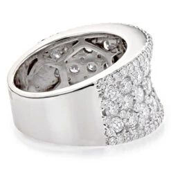 Wide Iced Out Pave Diamond Ring For Women 3.93ct 14K White Gold By Luxurman 8 Wide Iced Out Pave Diamond Ring For Women 3.93ct 14K White Gold By Luxurman -Urban Jewels Shop iced out pave diamond ring 393ct 14k gold backwh