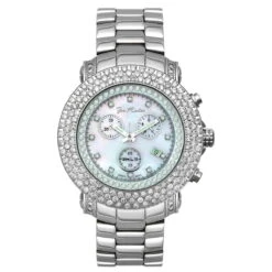 Iced Out Joe Rodeo Diamond Watch 6ct White Mop
