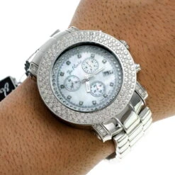 Iced Out Joe Rodeo Diamond Watch 6ct White Mop -Urban Jewels Shop iced out watches joe rodeo diamond watch 6ct white mop p 8988 bod2