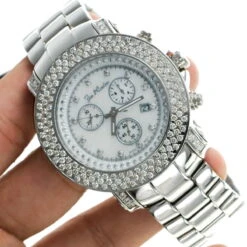 Iced Out Joe Rodeo Diamond Watch 6ct White Mop -Urban Jewels Shop iced out watches joe rodeo diamond watch 6ct white mop p 8988 bod3