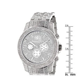 Iced Out Luxurman Men's Diamond Watch 1.25ct -Urban Jewels Shop iced out watches luxurman mens diamond watch 125ct p 9286 ruler