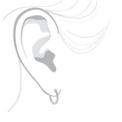 Inside Out Diamond Hoop Earrings Small 14K White Gold 1.5ct By Luxurman -Urban Jewels Shop inside out diamond hoop earrings small in 14k gold 15ct by luxurman bodwh