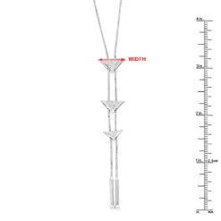 14K White Gold Diamond Triangle Necklace For Women Adjustable By LUXURMAN 0.25ct -Urban Jewels Shop jewelry 14k gold diamond triangle necklace for women adjustable by luxurman 025ct rulerwh