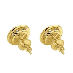 14K Yellow Gold Large Diamond Cluster Earrings Studs For Men & Women 5 Carat Look -Urban Jewels Shop jewelry 14k gold large diamond cluster earrings studs for men women 5 carat look 803189 backye