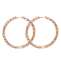 14K White Gold Large Diamond Hoop Earrings 3.5ct Inside Out Pave Setting -Urban Jewels Shop jewelry 14k gold large diamond hoop earrings 35ct inside out pave setting backro