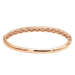 14K White Gold Pave Diamond Bangle Bracelet For Women 4.75ct By LUXURMAN -Urban Jewels Shop jewelry 14k gold pave diamond bangle bracelet for women 475ct by luxurman backro