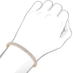 14K White Gold Pave Diamond Bangle Bracelet For Women 4.75ct By LUXURMAN -Urban Jewels Shop jewelry 14k gold pave diamond bangle bracelet for women 475ct by luxurman bodro
