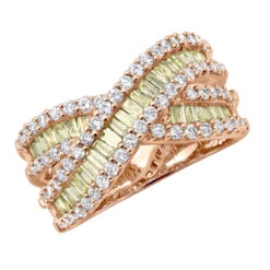 14K White Gold White Yellow Diamond Statement Criss Cross Ring For Women 2 Carats 10 14K White Gold White Yellow Diamond Statement Criss Cross Ring For Women 2 Carats -Urban Jewels Shop jewelry 14k gold white yellow diamond statement criss cross ring for women 2 carats ro